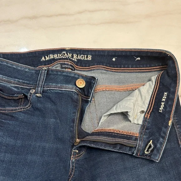 American Eagle Outfitters Women's Boot Cut Jeans - Dark Blue NWOT - Picture 3 of 5